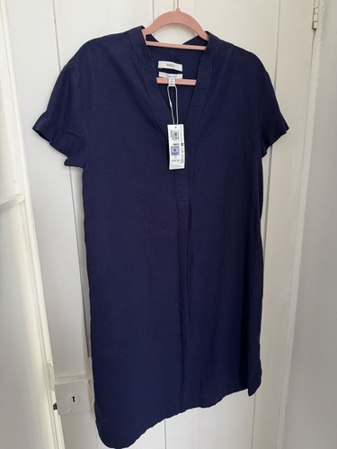 Linen rich navy - m&s, tunic