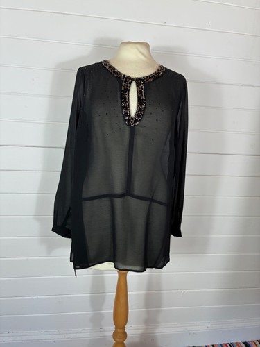 Black beaded neckline - m&s,