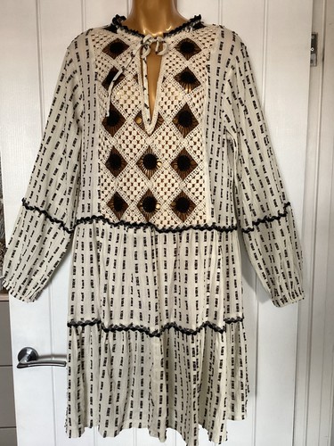 Cream black cotton - m&s,