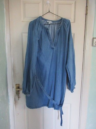 Denim smock dress 18 tall - denim,