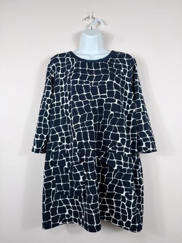 Navy abstract print - m&s, tunic